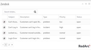 All the tickets for a matched Zendesk Customer are visible within Raiser's Edge NXT.