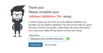 New Address Validation ADDY key