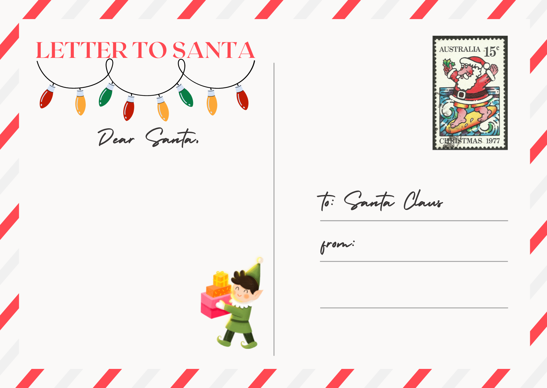 Write a Letter to Santa to enter a competition to win a subscription to Letter Box